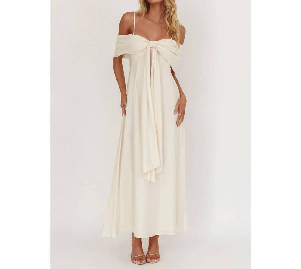 NEW ONE AND ONLY COLLECTIVE lover midi dress in cream